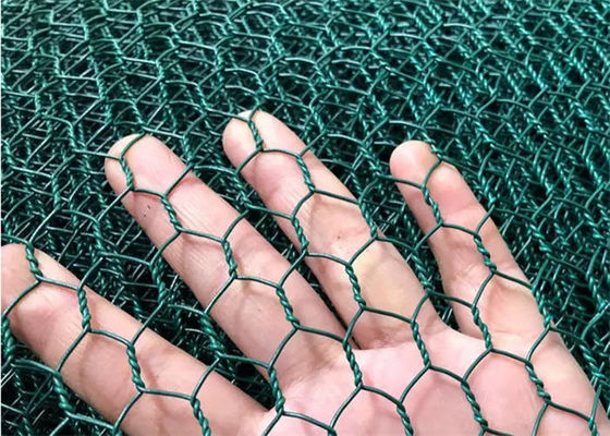 PVC-gecoate zeshoekige draadnetten Twisted woven wire netten
