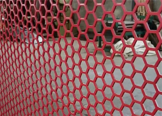 Hexagonale gaten van roestvrij staal geperforeerd plaatmetaal voor de bouw