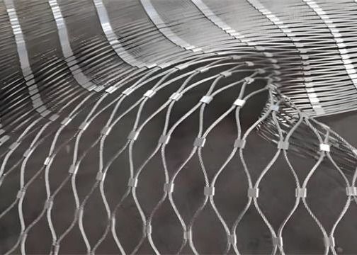 Lichtgewicht architectonisch draadnet Ferrule type Flexibel roestvrij staal draad touwnet